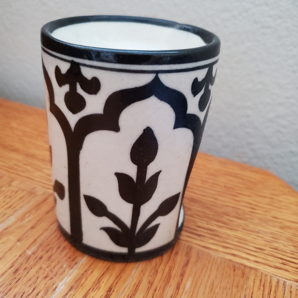 Black White Ceramic Incense Burner - Picture 2 of 7